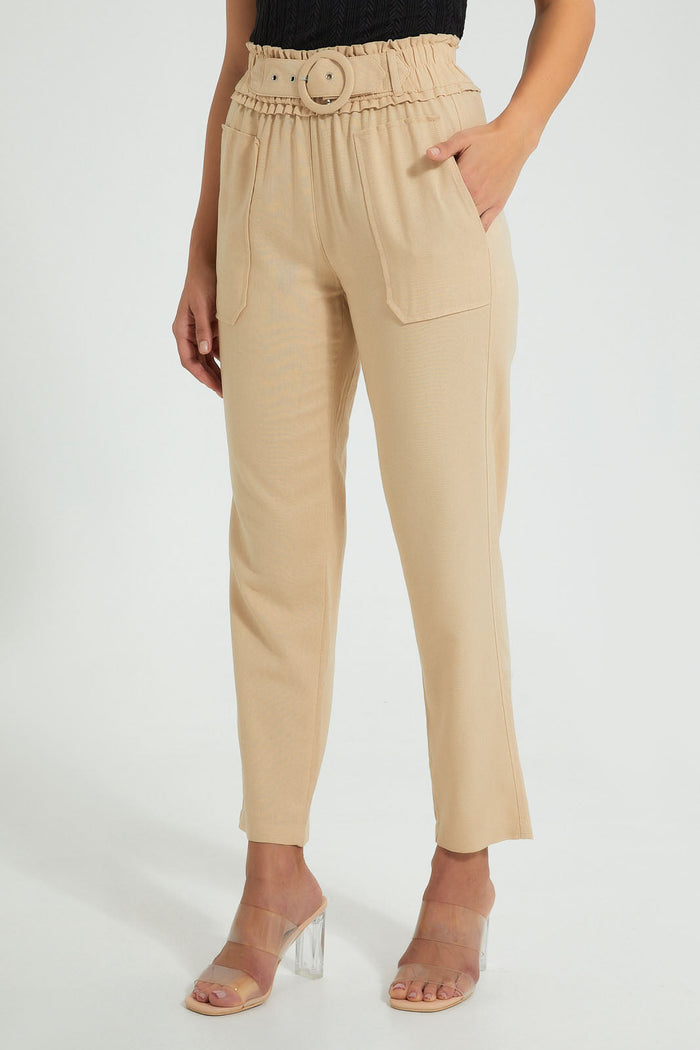 Redtag-Brown-Straight-Fit-Trouser-Colour:Brown,-Filter:Women's-Clothing,-Limited-Edition-Trousers,-New-In,-New-In-Women,-Non-Sale,-S22B,-Section:Women-Women's-