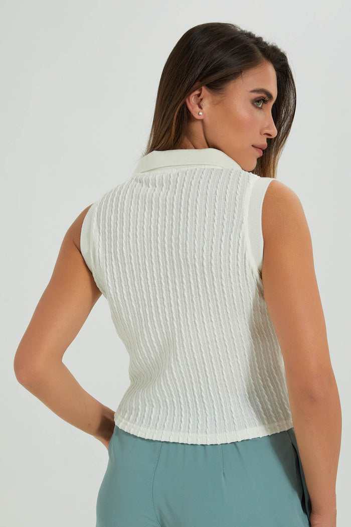 Redtag-White-Sleeveless-Top-Colour:White,-Filter:Women's-Clothing,-Limited-Edition-Tops,-New-In,-New-In-Women,-Non-Sale,-S22B,-Section:Women-Women's-
