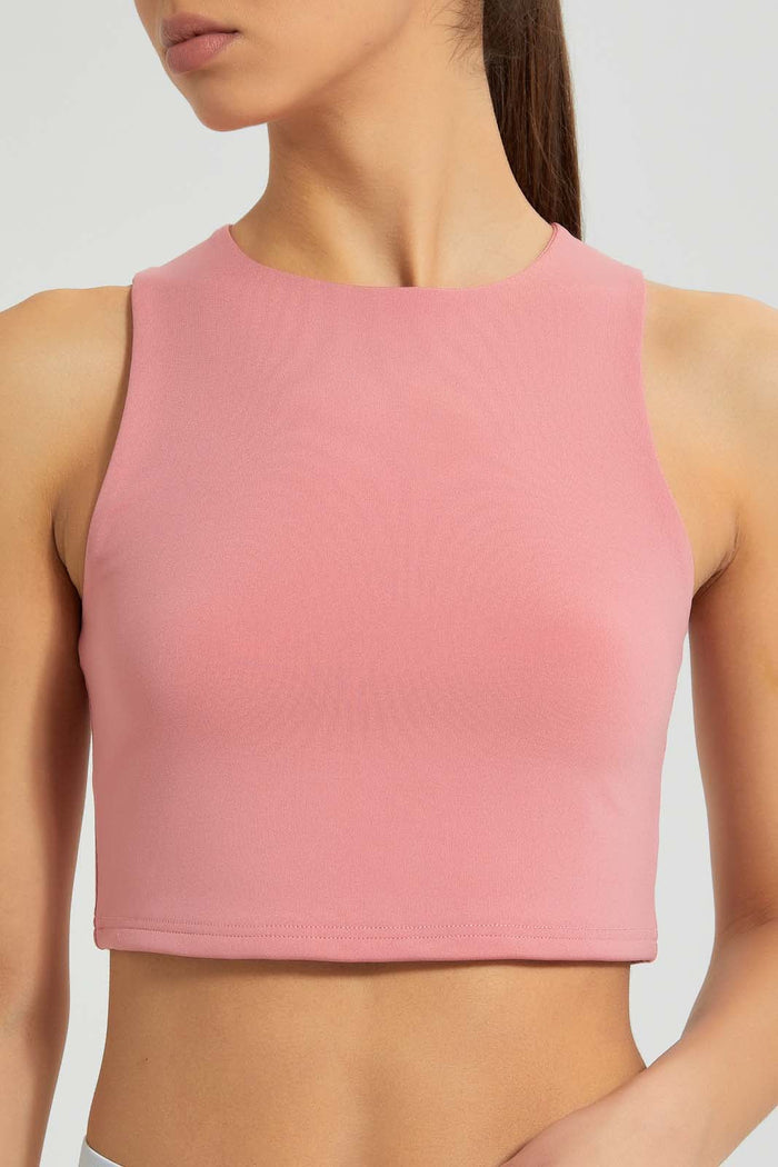 Redtag-Pink-Bra-With-Placement-Print-Active-Tees-Women's-