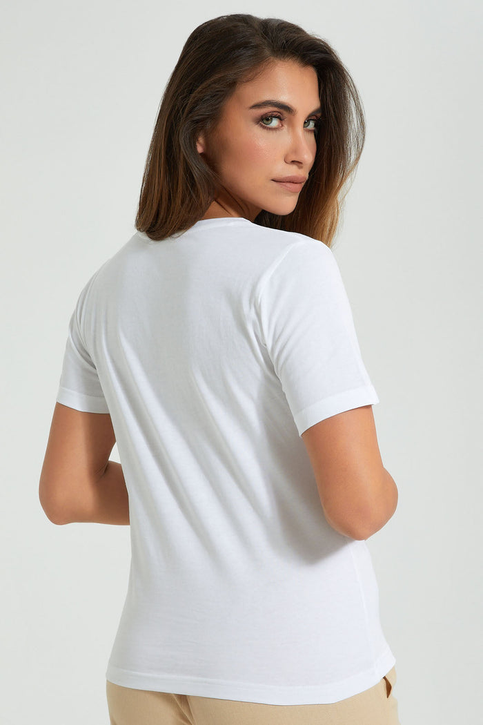 Redtag-White-Printed-Shirt-Colour:White,-Filter:Women's-Clothing,-Limited-Edition-T-Shirts,-New-In,-New-In-Women,-Non-Sale,-S22B,-Section:Women-Women's-