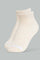 Redtag-Pale-Pink/Pale-Blue/White/Beige-Plain-Ankle-Socks-(5-Packs)-Ankle-Socks-Women's-