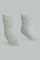 Redtag-Pale-Grey-Solid-Four-Pc-Pack-Ankle-Length-Socks-Ankle-Socks-Infant-Girls-3 to 24 Months