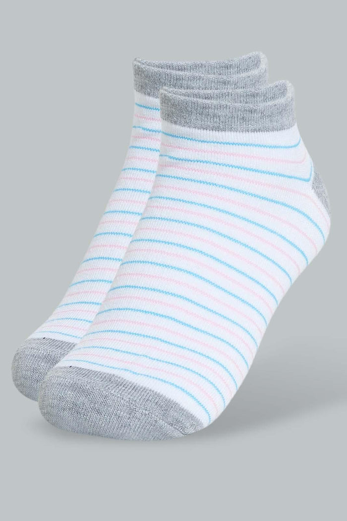 Redtag-Assorted-Striped/Printed-Ankle-Socks-(5-Pack)-Ankle-Socks-Women's-