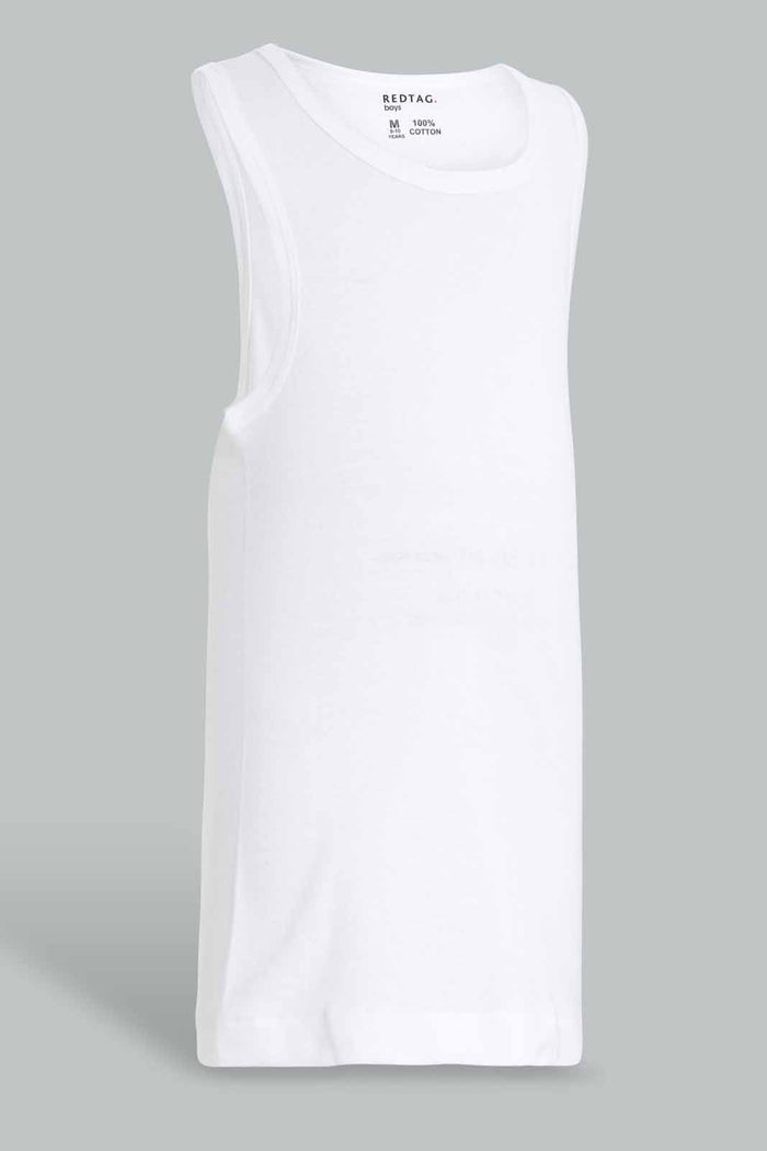 Redtag-White-2-Pcs-Pack-Sleeveless-Vest-Basic-365,-BSR-Vests,-Category:Vests,-Colour:White,-Filter:Senior-Boys-(9-to-14-Yrs),-New-In,-New-In-BSR,-Non-Sale,-Section:Kidswear-Senior-Boys-9 to 14 Years