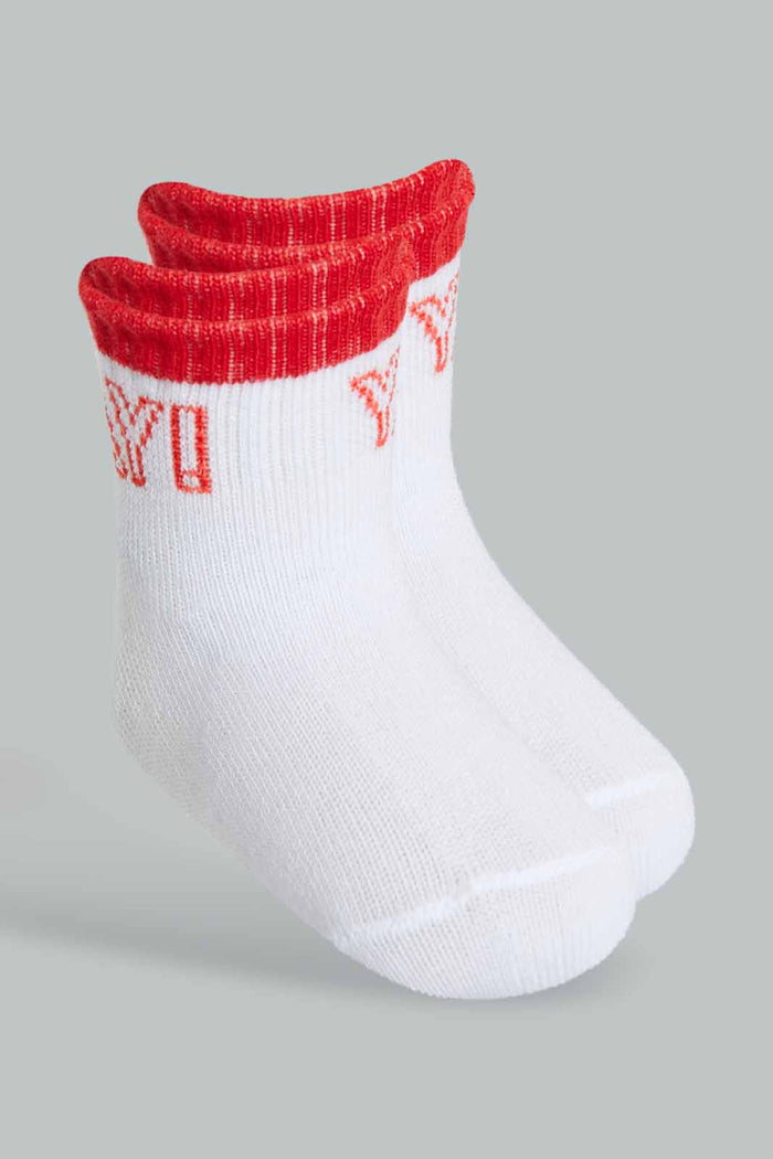 Redtag-Grey-White-Red-And-Black-4-Pack-Socks-(Ankle-Length)-365,-Category:Socks,-Colour:Assorted,-Filter:Infant-Boys-(3-to-24-Mths),-Infant-Boys-Socks,-New-In,-New-In-INB,-Non-Sale,-Section:Kidswear-Infant-Boys-
