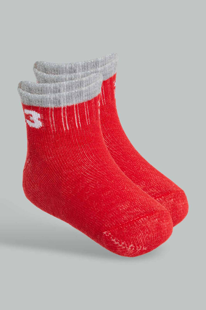 Redtag-Grey-White-Red-And-Black-4-Pack-Socks-(Ankle-Length)-365,-Category:Socks,-Colour:Assorted,-Filter:Infant-Boys-(3-to-24-Mths),-Infant-Boys-Socks,-New-In,-New-In-INB,-Non-Sale,-Section:Kidswear-Infant-Boys-