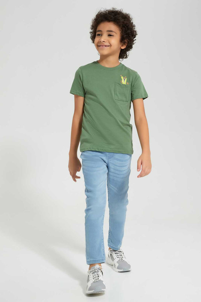 Redtag-Lightwash-Elasticated-Waist-Jean-365,-BOY-Jeans,-Category:Jeans,-Colour:Light-Wash,-Deals:New-In,-Filter:Boys-(2-to-8-Yrs),-New-In-BOY-APL,-Non-Sale,-Section:Boys-(0-to-14Yrs),-TBL-Boys-2 to 8 Years