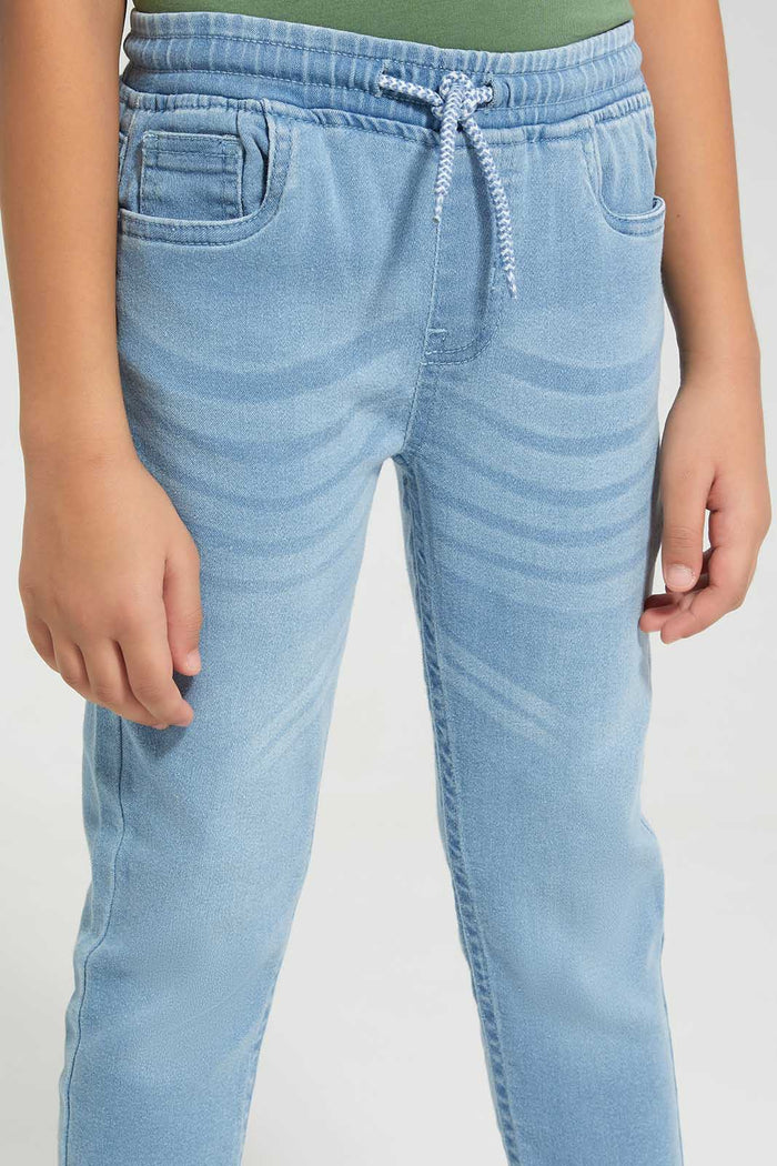 Redtag-Lightwash-Elasticated-Waist-Jean-365,-BOY-Jeans,-Category:Jeans,-Colour:Light-Wash,-Deals:New-In,-Filter:Boys-(2-to-8-Yrs),-New-In-BOY-APL,-Non-Sale,-Section:Boys-(0-to-14Yrs),-TBL-Boys-2 to 8 Years