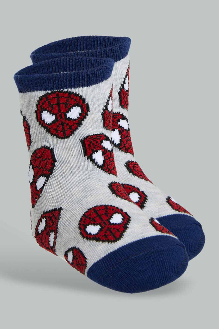 Redtag-Red-3-Pack-Spiderman-socks-365,-BOY-Socks,-Category:Socks,-CHR,-Colour:Red,-Deals:New-In,-Filter:Boys-(2-to-8-Yrs),-New-In-BOY-APL,-Non-Sale,-Section:Boys-(0-to-14Yrs)-Boys-2 to 8 Years