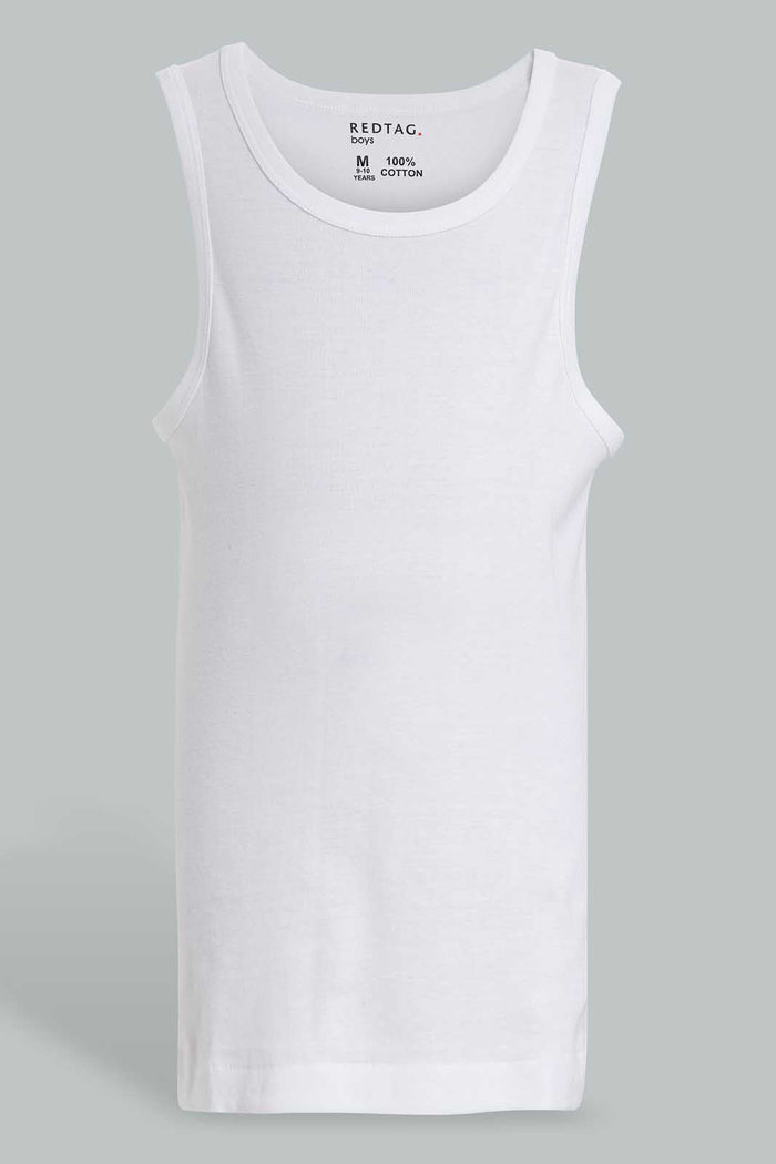 Redtag-White-2-Pcs-Pack-Sleeveless-Vest-Basic-365,-BSR-Vests,-Category:Vests,-Colour:White,-Deals:New-In,-Filter:Senior-Boys-(9-to-14-Yrs),-New-In-BSR-APL,-Non-Sale,-Section:Boys-(0-to-14Yrs)-Senior-Boys-9 to 14 Years