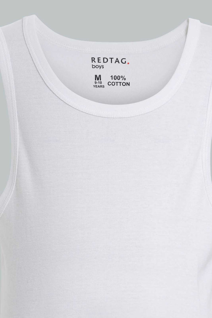 Redtag-White-2-Pcs-Pack-Sleeveless-Vest-Basic-365,-BSR-Vests,-Category:Vests,-Colour:White,-Deals:New-In,-Filter:Senior-Boys-(9-to-14-Yrs),-New-In-BSR-APL,-Non-Sale,-Section:Boys-(0-to-14Yrs)-Senior-Boys-9 to 14 Years
