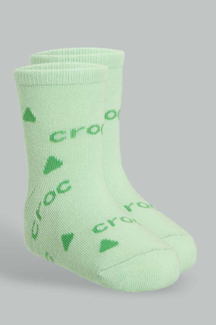 Redtag-White-Croc-Socks-4-Pack-365,-Category:Socks,-Colour:Assorted,-Deals:New-In,-Filter:Infant-Boys-(3-to-24-Mths),-INB-Socks,-New-In-INB-APL,-Non-Sale,-Section:Boys-(0-to-14Yrs)-Infant-Boys-3 to 24 Months