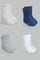 Redtag-Navy-Ecru-Assorted-Socks-4-Pack-365,-Category:Socks,-Colour:Assorted,-Deals:New-In,-Filter:Infant-Boys-(3-to-24-Mths),-INB-Socks,-New-In-INB-APL,-Non-Sale,-Section:Boys-(0-to-14Yrs)-Infant-Boys-3 to 24 Months