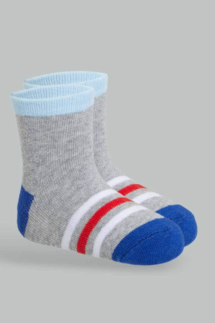 Redtag-Assorted-Striped-Socks-4-Pack-365,-Category:Socks,-Colour:Assorted,-Deals:New-In,-Filter:Infant-Boys-(3-to-24-Mths),-INB-Socks,-New-In-INB-APL,-Non-Sale,-Section:Boys-(0-to-14Yrs)-Infant-Boys-3 to 24 Months