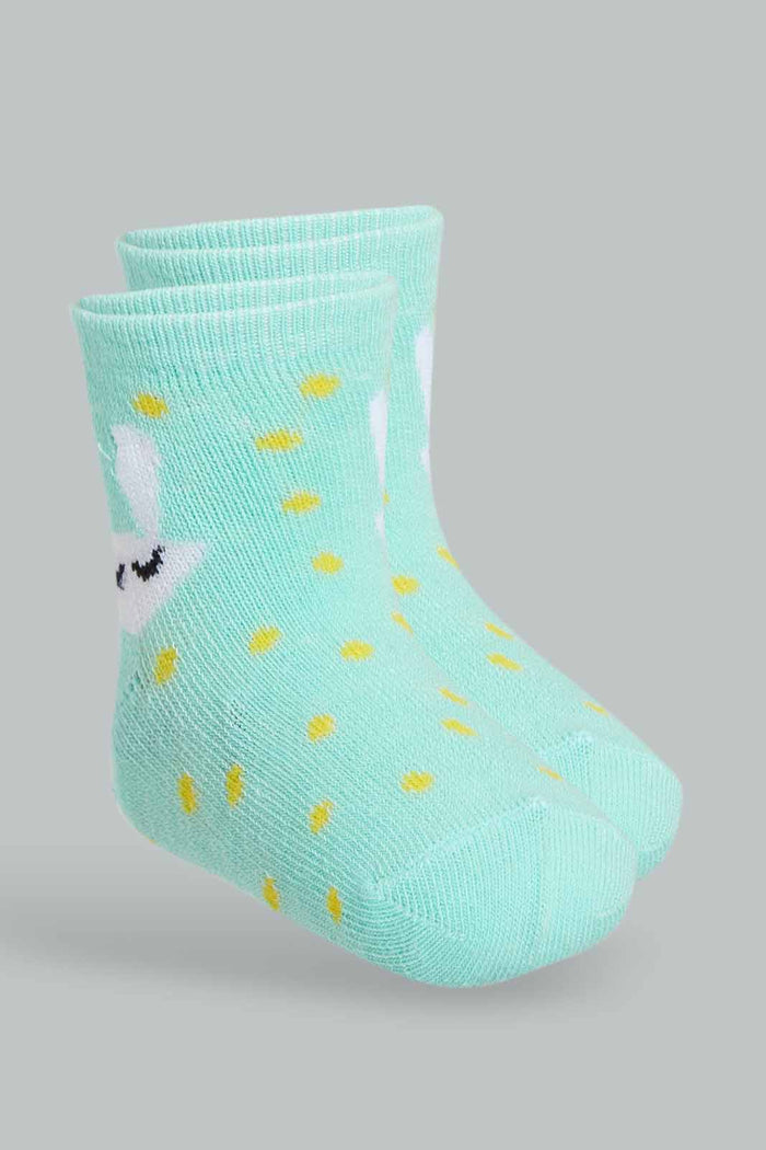 Redtag-Multi-Coloured-Polka-Dot-4Pcs-Ankle-Length-Socks-365,-Category:Socks,-Colour:Assorted,-Deals:New-In,-Filter:Infant-Girls-(3-to-24-Mths),-ING-Socks,-New-In-ING-APL,-Non-Sale,-Section:Girls-(0-to-14Yrs)-Infant-Girls-3 to 24 Months