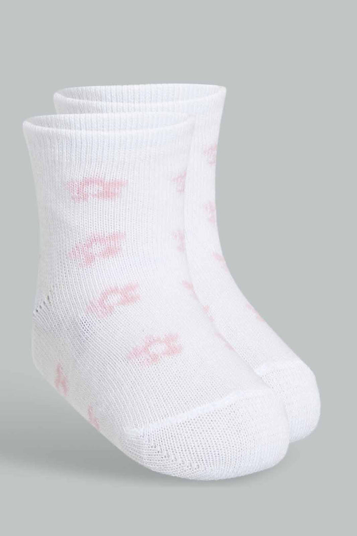Redtag-Multi-Coloured-Printed-4Pcs-Ankle-Length-Socks-365,-Category:Socks,-Colour:Assorted,-Deals:New-In,-Filter:Infant-Girls-(3-to-24-Mths),-ING-Socks,-New-In-ING-APL,-Non-Sale,-Section:Girls-(0-to-14Yrs)-Infant-Girls-3 to 24 Months