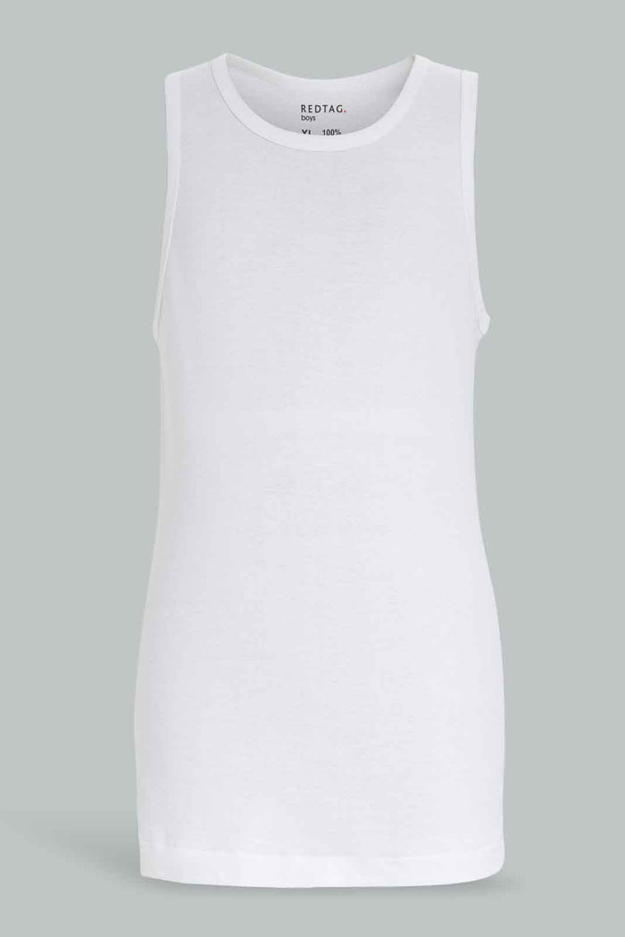 Redtag-White-2-Pcs-Pack-Sleeveless-Vests-Basic-365,-BSR-Vests,-Category:Vests,-Colour:White,-Deals:New-In,-ESS,-Filter:Senior-Boys-(8-to-14-Yrs),-New-In-BSR-APL,-Non-Sale,-Section:Boys-(0-to-14Yrs)-Senior-Boys-9 to 14 Years