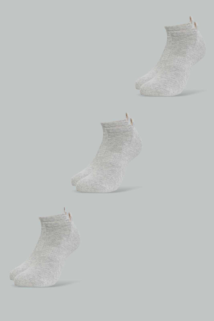 Redtag-Grey-Mel-Sports-Socks-Pack-of-3-365,-Category:Socks,-Colour:Grey,-Deals:New-In,-Filter:Men's-Clothing,-Men-Socks,-New-In-Men-APL,-Non-Sale,-Section:Men-Men's-