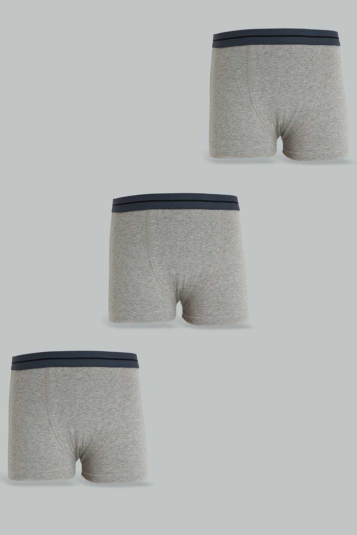 Redtag-Grey-Mel-3-Pcs-Pack-Boxer-Shorts-365,-BSR-Boxers,-Category:Boxers,-Colour:Assorted,-Deals:New-In,-ESS,-Filter:Senior-Boys-(8-to-14-Yrs),-New-In-BSR-APL,-Non-Sale,-Section:Boys-(0-to-14Yrs)-Senior-Boys-9 to 14 Years