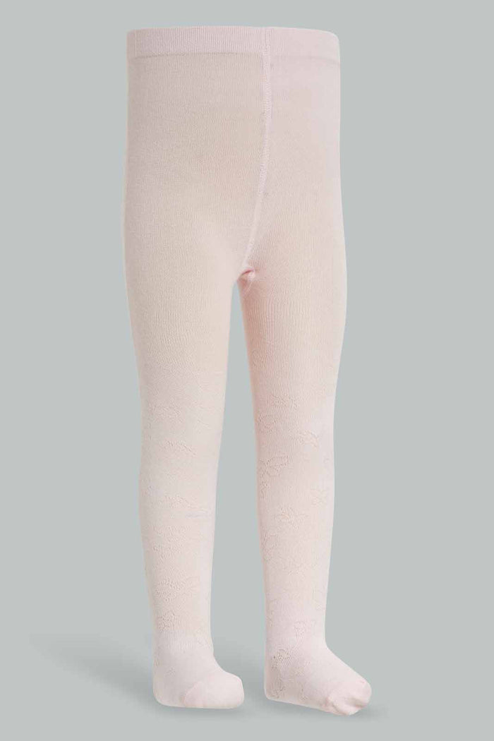 Redtag-Girls-Pink-Jacquard-Stocking-365,-Category:Tights,-Colour:Apricot,-Deals:New-In,-Filter:Infant-Girls-(3-to-24-Mths),-ING-Tights,-New-In-ING-APL,-Non-Sale,-Section:Girls-(0-to-14Yrs)-Infant-Girls-3 to 24 Months