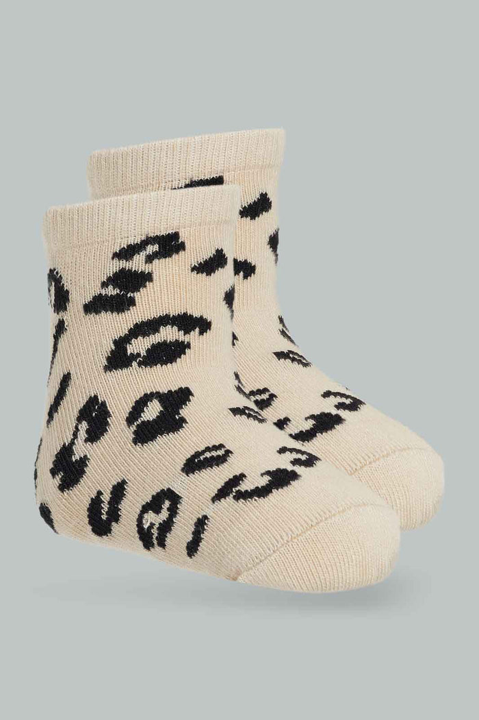 Redtag-Girls-3Pk-Fashion-Beige-Animal-365,-Category:Socks,-Colour:Assorted,-Deals:New-In,-Filter:Girls-(2-to-8-Yrs),-GIR-Socks,-New-In-GIR-APL,-Non-Sale,-Section:Girls-(0-to-14Yrs)-Girls-2 to 8 Years
