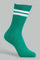 Redtag-Boys--Green-W/-White-Stripes-Crew-Length-Socks-365,-BOY-Socks,-Category:Socks,-Colour:Green,-Deals:New-In,-FIFA,-Filter:Boys-(2-to-8-Yrs),-New-In-BOY-APL,-Non-Sale,-Section:Boys-(0-to-14Yrs)-Boys-2 to 8 Years