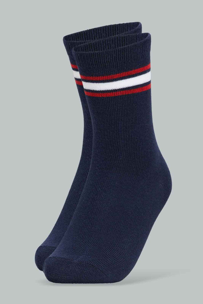 Redtag-Boys-Camo-Pack-Of-3--Crew-Length---Camo/-White/-Navy-365,-BSR-Socks,-Category:Socks,-Colour:Assorted,-Deals:New-In,-Filter:Senior-Boys-(8-to-14-Yrs),-New-In-BSR-APL,-Non-Sale,-Section:Boys-(0-to-14Yrs)-Senior-Boys-9 to 14 Years